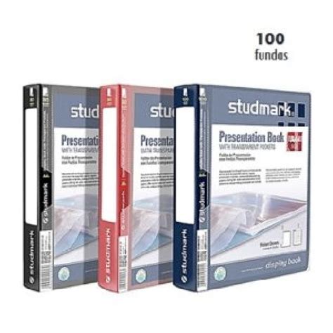 CARPETA PLASTICA STUDMARK TAMANO A4 CON FUNDAS 100 UNDS