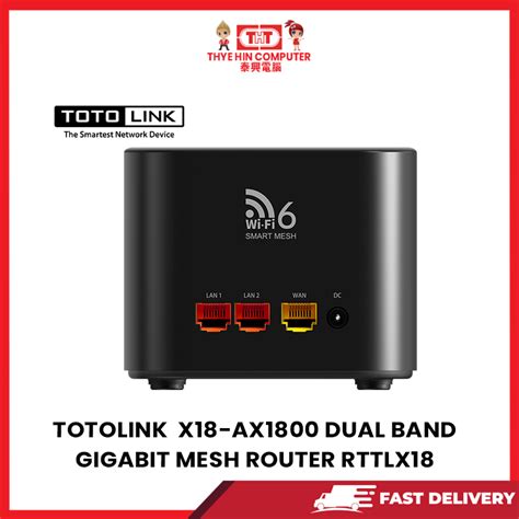 Totolink X Ax Dual Band Gigabit Mesh Router Rttlx Sbn Yes