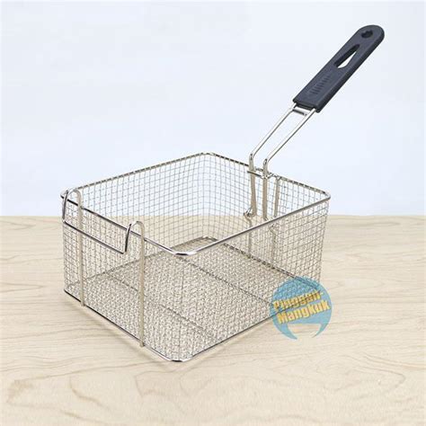 Stainless Steel Deep Fryer Basket Detachable Strainer Plastic Handle