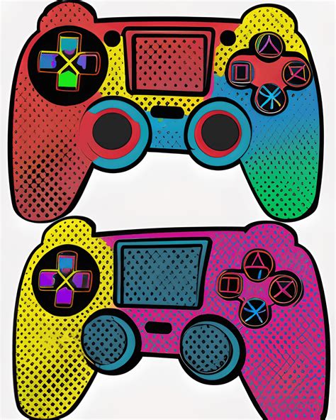 Playstation Controller Pop Art Graphic · Creative Fabrica