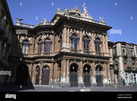 Scenic Exterior View Of The Historic Landmark And Opera House Teatro
