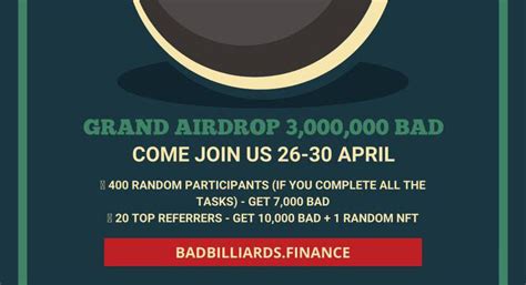 Airdrop BlogSpot Official On Twitter Airdrop Bad Billiards BAD