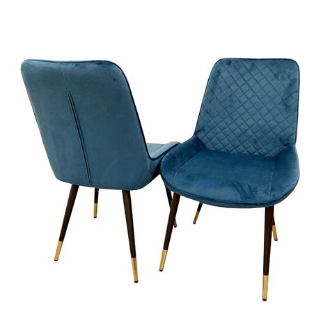 Luna Navy Blue Velvet Dining Chair Upholstered Dining Chair