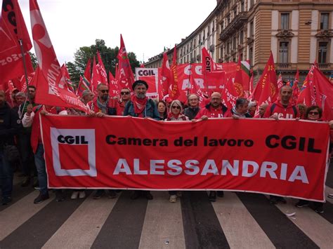 A Milano Le Delegazioni Della Provincia Alessandria Di Cgil Cisl E Uil