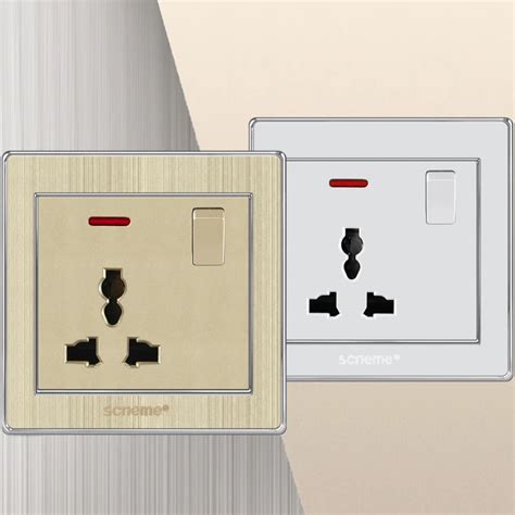 3 Pin Universal Wall Socket With Onoff Switch 13a Wall Electrical