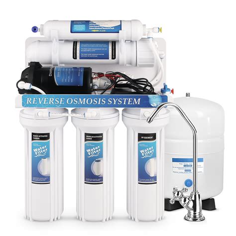 50gpd 75gpd 100gpd 5stage RO Water Purifier For Home White Reverse