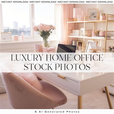 Pink Luxe Home Office Photo Bundle, Luxury Lifestyle Social Media ...