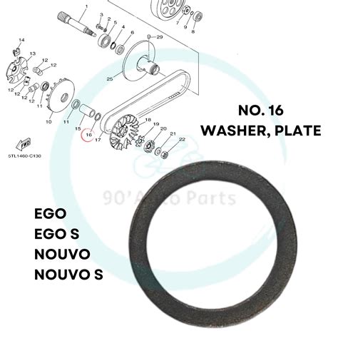 YAMAHA EGO S EGOS NOUVO S NOUVOS WASHER PLATE FRONT PULLEY FAN WASHER