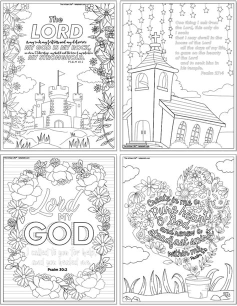 Free Printable Bible Psalm Coloring Pages Artofit