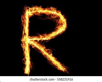 Fire Alphabet Letter R Stock Illustration 558231916