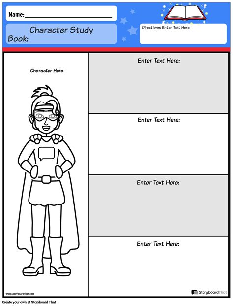 Star Themed Customizable Character Map Worksheet Template Worksheets Library