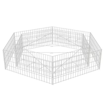 VidaXL Verhoogde Plantenbak 1 Zilver 200 X 173 X 40 Cm Gabion Plantenbak