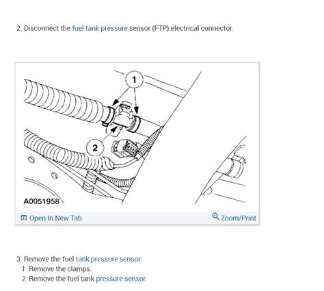 Fuel Tank Pressure Sensor Location And Replacement Instructions