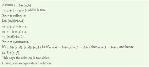 13 Prove That The Relation R On The NXN Defined By A B R C D Ad