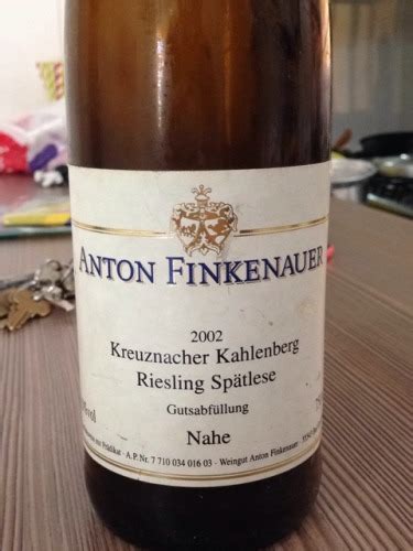 Anton Finkenauer Kreuznacher Kahlenberg Riesling Sp Tlese Vivino Us