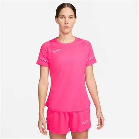 Nike Trenings T Skjorte Dri FIT Academy Rosa Hvit Dame