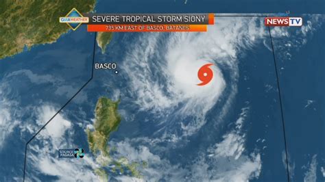 Sona Bagyong Siony Na Isa Nang Severe Tropical Storm Papalapit Na Sa