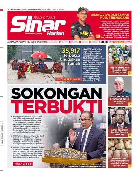 Sinarharian On Twitter Selamat Pagi 🌤️ Ini Adalah Berita Utama Di Akhbar Sinar Harian Dan