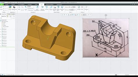 Creo 3D Modeling Extrude With Creo Creo Tutorial 34 YouTube