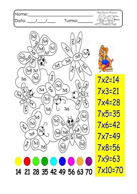 Multiplicação Divertida Atividades De Multiplicação Fatos Da Multiplicaçã Atividades De