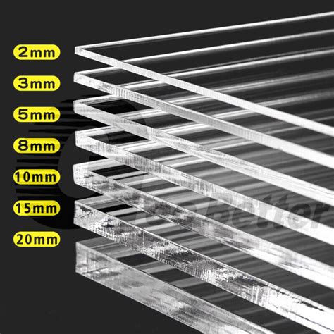Acrylglas Acryl Acrylplatte Platte Blatt Kunststoffplatte Stärke 1 1 5