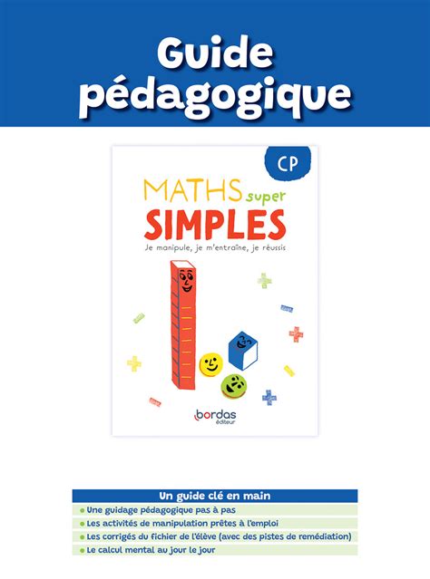 Maths Super Simples Cp Guide Pédagogique Ed 2023 Bordas éditeur