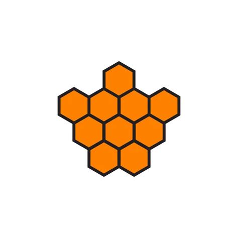 Honeycomb Logo Illustration Design Template Stock Vector Image By