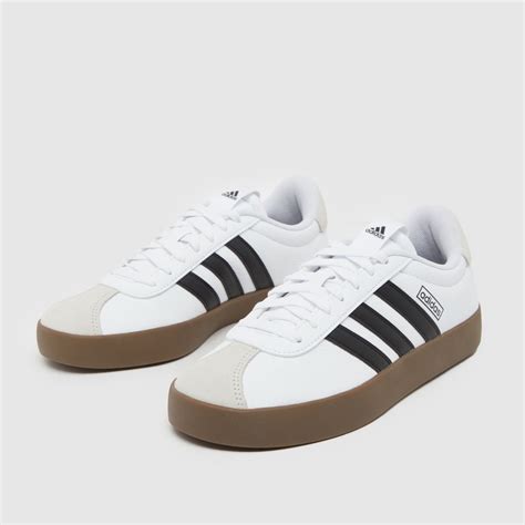 Womens White And Black Adidas Vl Court 3 0 Trainers Schuh