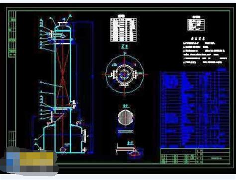 填料吸收塔全套cad施工设计图 素材下载模型组cad设计图纸库