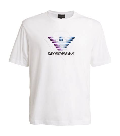 Emporio Armani Cotton Eagle Logo T Shirt Blue Editorialist