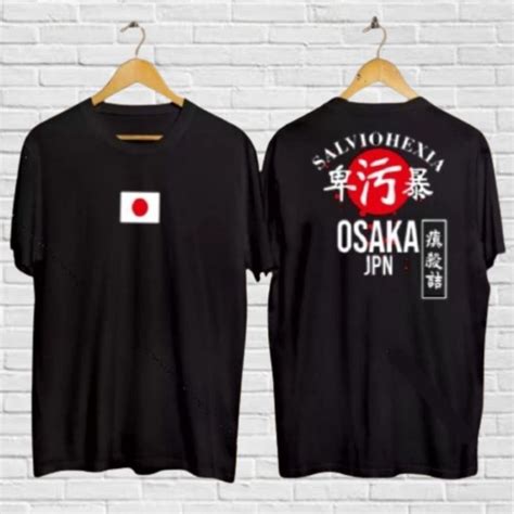 Jual KAOS BENDERA JEPANG OSAKA KAOS TULISAN JEPANG KAOS BENDERA