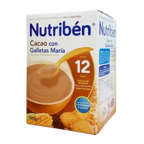 Nutribén Cacao con Galletas María 500g 12m Acquafarma es