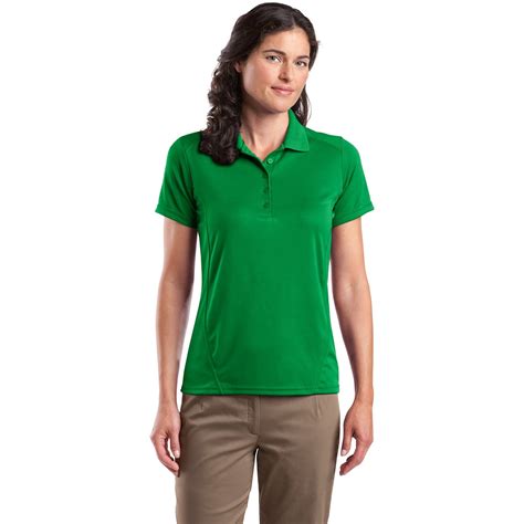 Sport Tek L475 Ladies Dry Zone Raglan Accent Polo Shirt Kelly Green