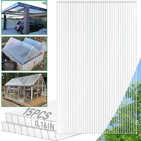 Amazon Sinimaka 15 Pack Polycarbonate Greenhouse Panels 4 X 2