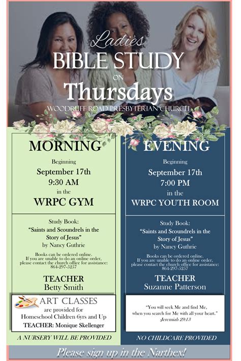 Ladies Morning And Evening Bible Studies Morning Study 930 Am Gym