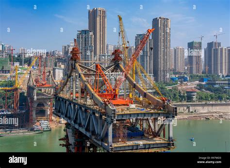 Chongqing China September 19 View Of A Bridge Under Constuction
