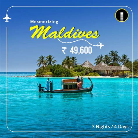 Mesmerizing Maldives travel package banner design - Indiater