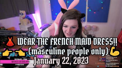 F1nn5ter 2023 01 22 Stream 👗 Wear The French Maid Dress 👉👈 Masculine People Only 💪 Youtube