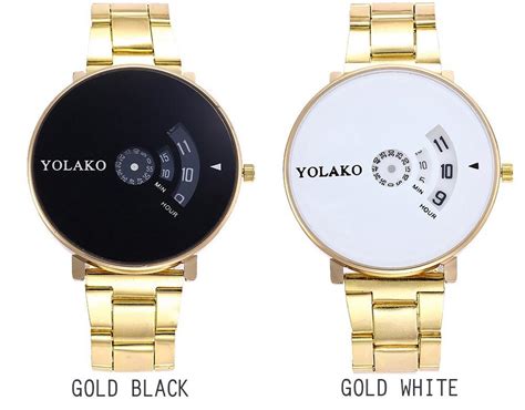 Yolako Yk Men Casual Quartz Watch Gold Black