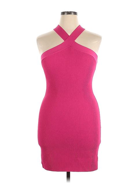 Babaton Color Block Solid Pink Casual Dress Size Xl 70 Off Thredup