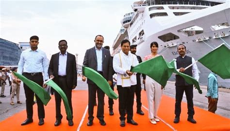 Indias First International Cruise Vessel Flagged Off From Chennai