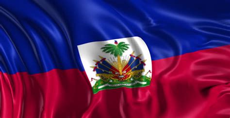 Flag Haiti Beautiful 3d Animation Loop Stock Footage Video 100