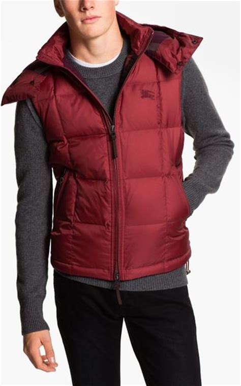 Burberry Brit Quilted Down Vest In Purple For Men Rosehip Lyst