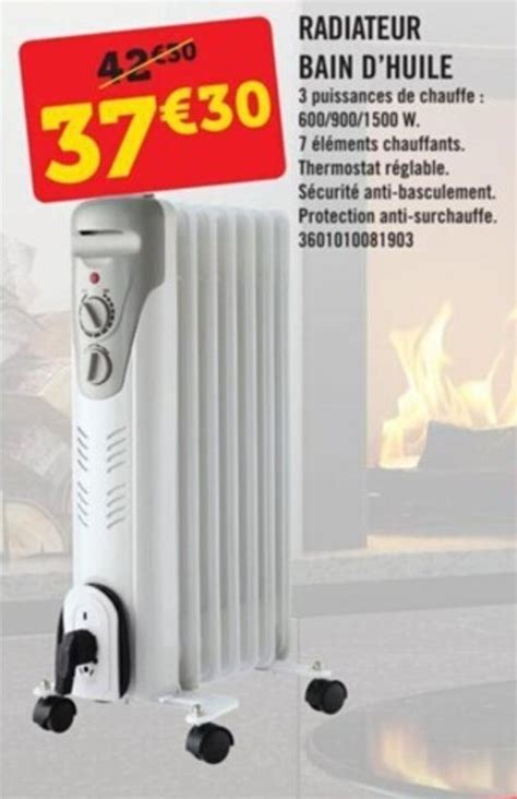 Promo Radiateur Bain D Huile Chez E Leclerc Brico