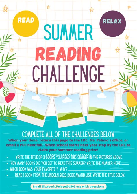 Read Relax Summer Reading Challenge AASL Knowledge Quest