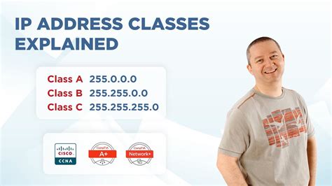 Ip Address Classes Explained Class A B C [cisco Ccna Comptia A Network ] Youtube