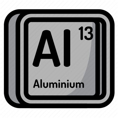 Aluminium Atom Atomic Chemistry Element Mendeleev Periodic Icon Download On Iconfinder