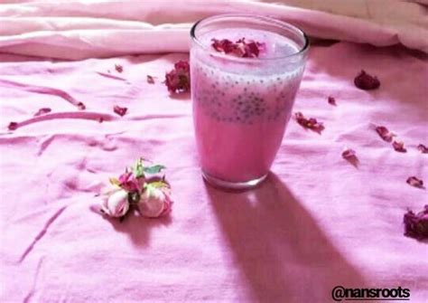 Rose Milk With Sabja Seeds Recipe By Nandhini Jayakumar Cookpad