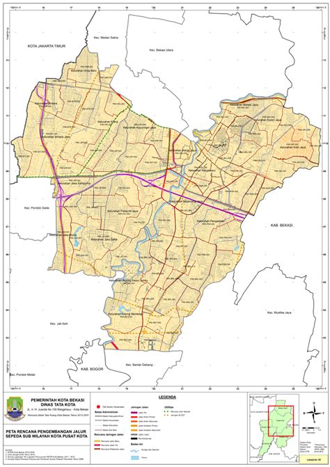 Jaringan Jalan Dan Jalur Sepeda BWP Pusat Kota SITARU KOTA BEKASI