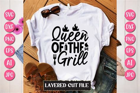 Queen Of The Grill Svg Cut File Graphic By Smmedia Creative Fabrica